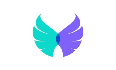 Kanatların vektör tasarımı. Özgürlük, cesaret ve mutluluğu temsil eden bir logo kadar uygun..