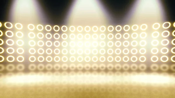 Фон Порожньої Кімнати Прожекторами Ліхтарями Абстрактний Блискучий Фон Освітлена Сцена — стокове фото