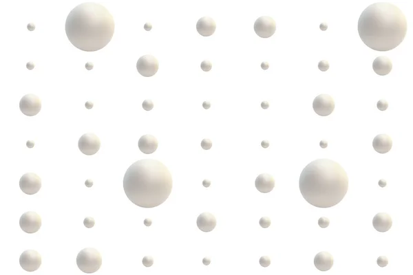 白い背景に白い球 スフィア モックアップ 3Dイラスト — ストック写真