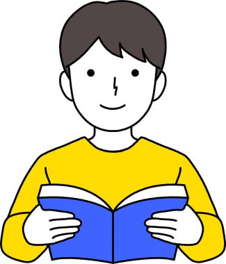 Bu deftere bir şeyler yazmaya çalışan bir çocuğun çizimi.