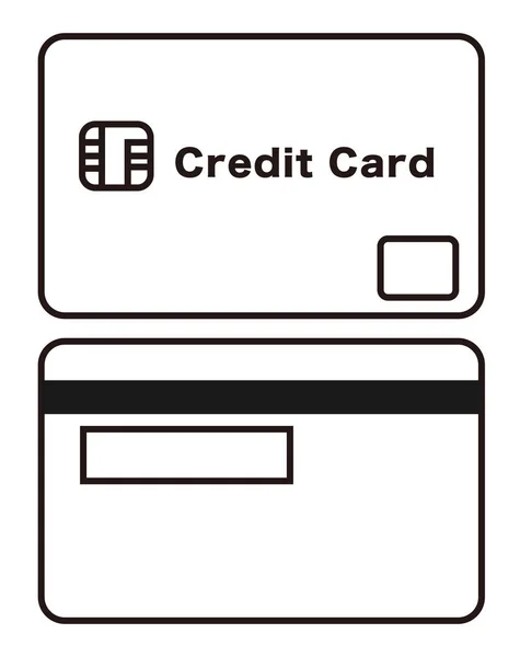 Tarjeta Crédito Vector Ilustración — Vector de stock