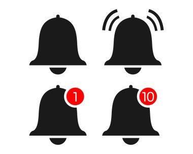 4 tür alarm illüstrasyonu / vektörü