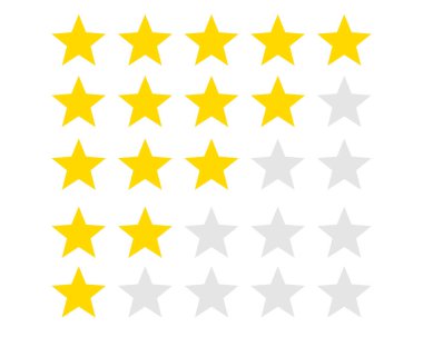 Beş yıldız kontrol çizimi / vektörü