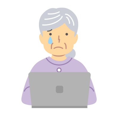 Mor elbiseli / göz yaşları içindeki son sınıf bayan.