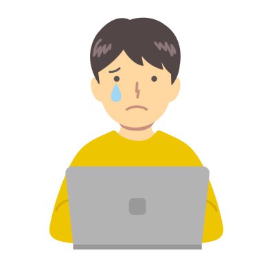 Sarı elbiseli çocuk / gözyaşları içinde