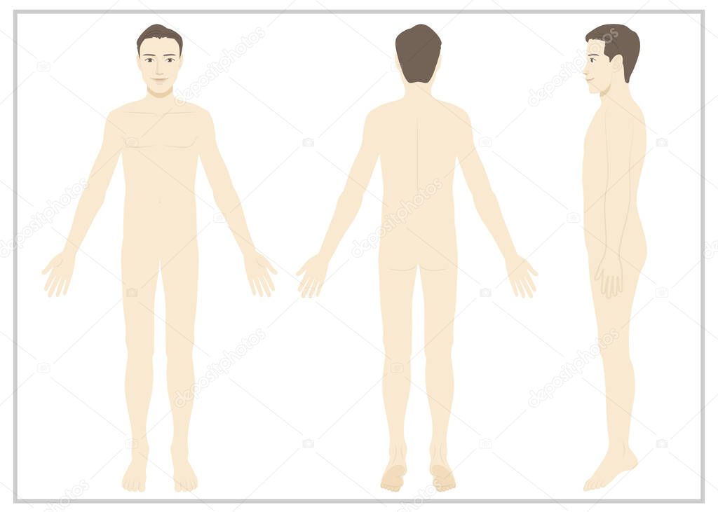 Male / whole body / naked