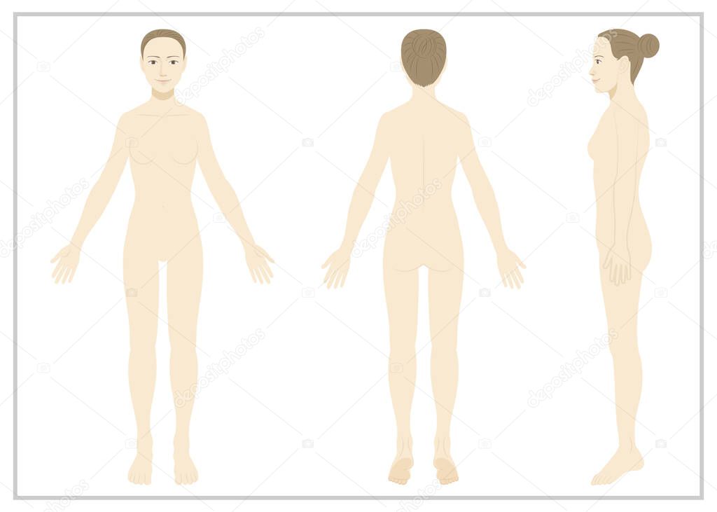 Woman / whole body / naked