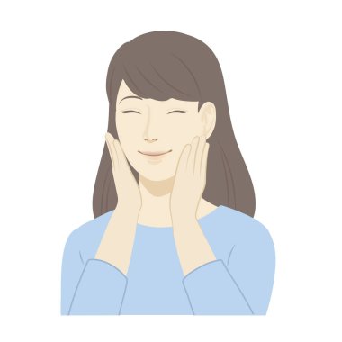 Kadın illüstrasyonu / çok memnun