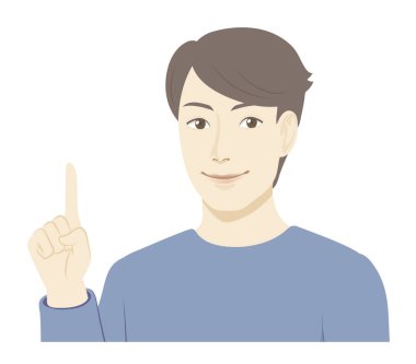 Bir adamın / işaret edenin tasviri