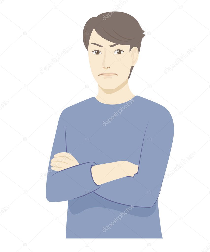  Illustration of a man / get angry