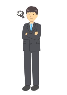 Takım elbiseli bir adam.