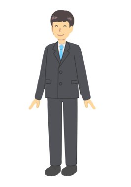 Gülümseyen takım elbiseli bir adam