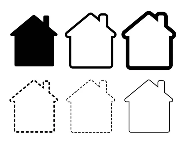 Conjunto Ícones Casa Vetor —  Vetores de Stock