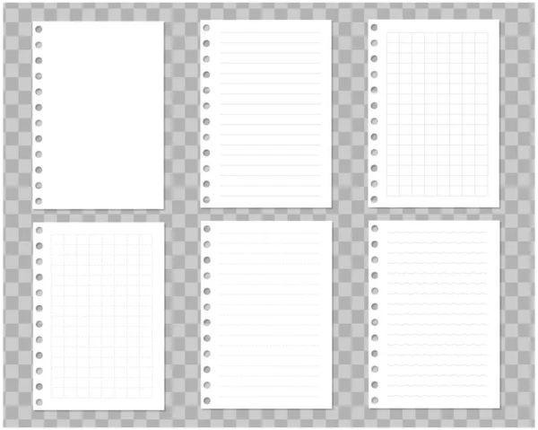 Set Materiale Illustrativo Notebook Vettore — Vettoriale Stock
