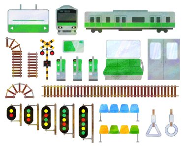 Trenle ilgili illüstrasyon materyali