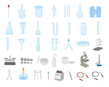 Deneysel illüstrasyon malzemesi kümesi / vektörü