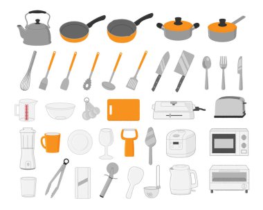 Kitchenware illüstrasyon materyali / vektörü