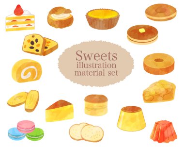 Sweets illüstrasyon malzemesi set / analog biçimi
