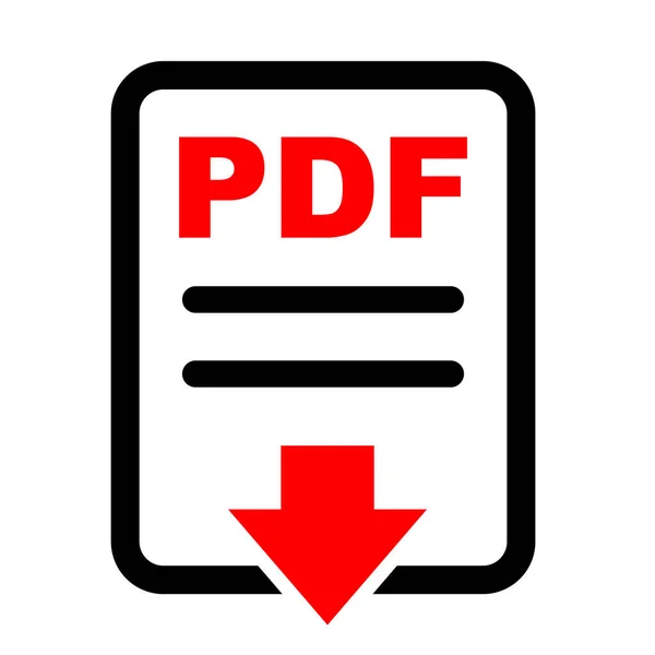 Ícone Pdf Ilustração Material Vetor — Vetor de Stock