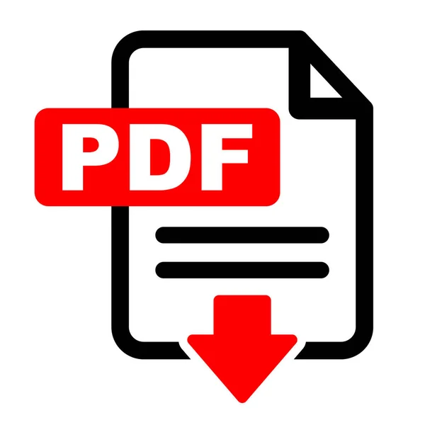 Ícone Pdf Ilustração Material Vetor — Vetor de Stock