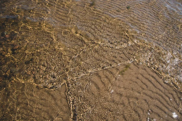 Zandgolven Patroon Onder Het Water — Stockfoto