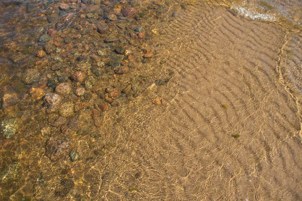 Motif Vagues Sable Sous Eau — Photo