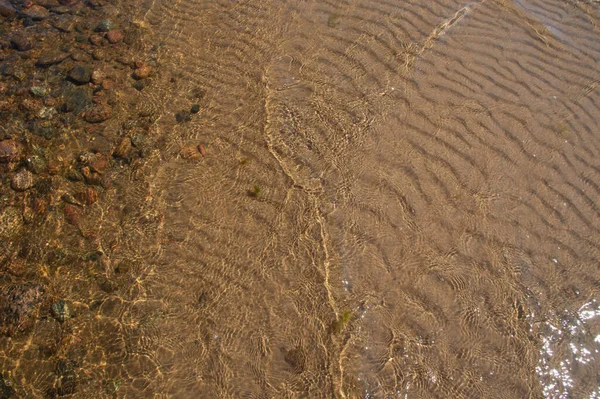 Motif Vagues Sable Sous Eau — Photo