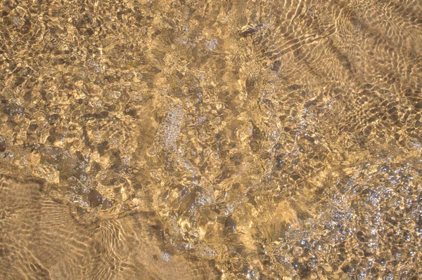 Padrão Ondas Areia Sob Água — Fotografia de Stock