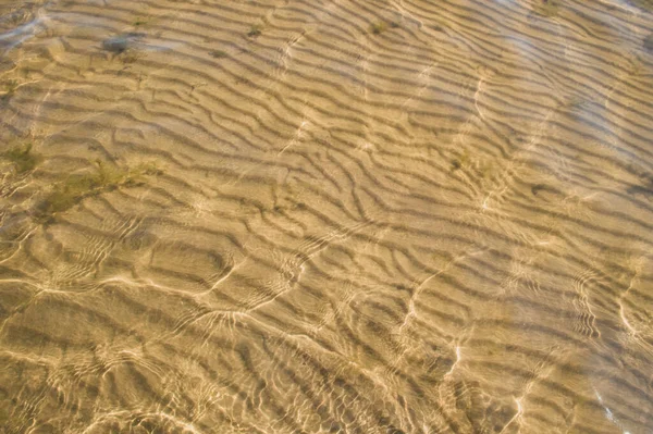 Zandgolven Patroon Onder Het Water — Stockfoto