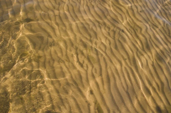 Sabbia Modello Onde Sotto Acqua — Foto Stock