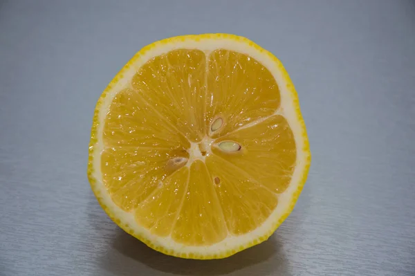 fresh yellow lemon on a white background