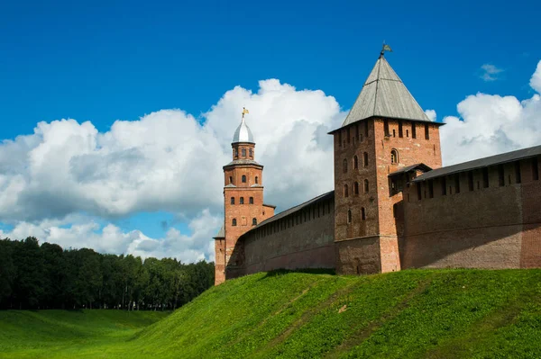 Antigua Fortaleza Novgorod Rusia — Foto de Stock