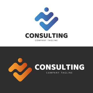 Soyut logo şablonu. Danışmanlık logosu tasarımı.