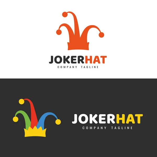 Logo Şablonu Joker Şapka Logosu — Stok Vektör