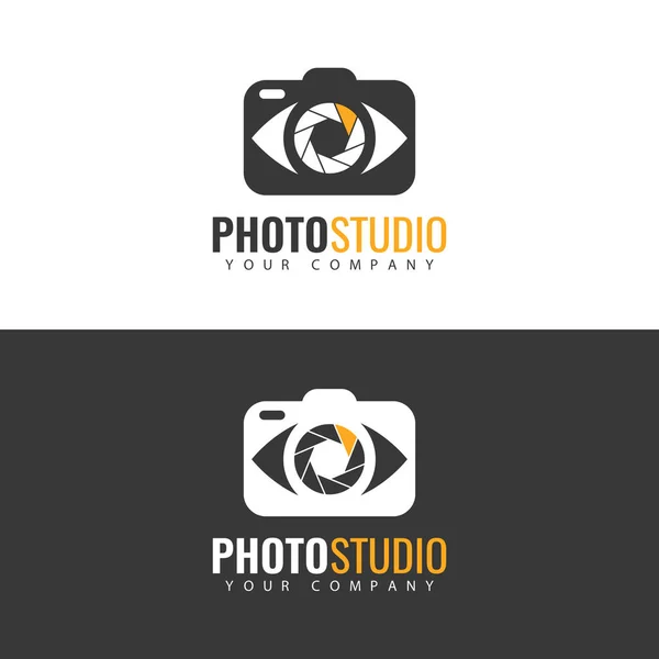 Photo Studio Logo Tervezés — Stock Vector