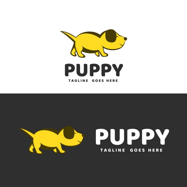 Modelo Logotipo Logotipo Imagem Cão Adequado Para Negócios Que Está — Vetor de Stock