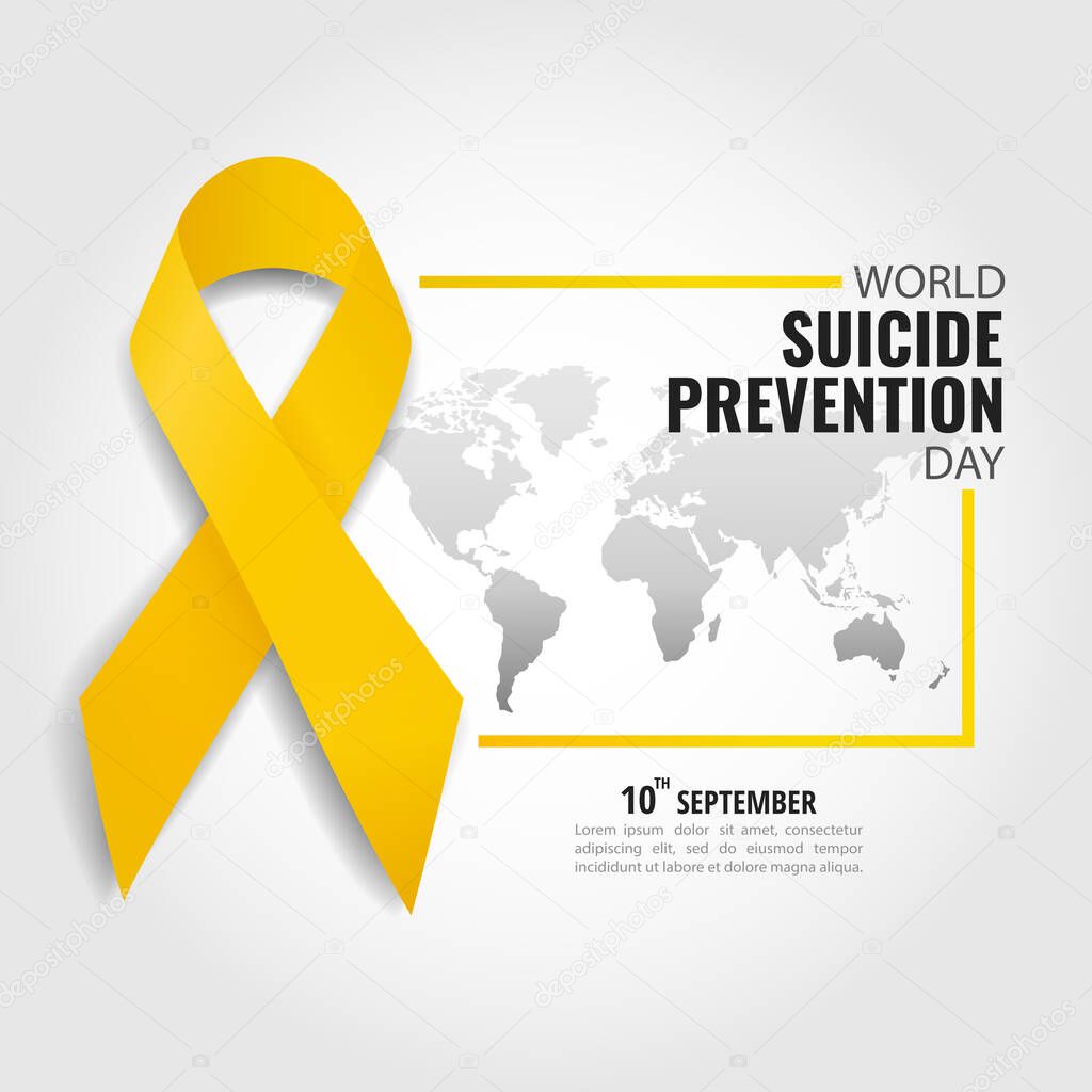 Vector Illustration of world suicide prevention day