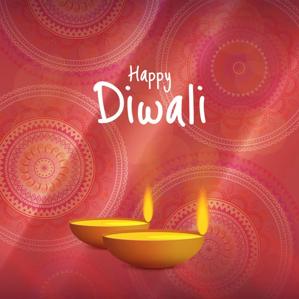 Vector Illustration, bayram diwali teması üzerine. Deepavali Işık ve Ateş Festivali. 