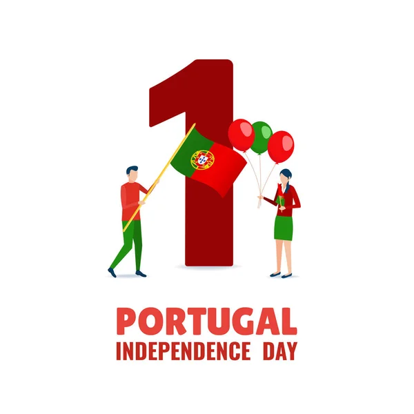 Εικονογράφηση Διάνυσμα Για Θέμα Ημέρα Ανεξαρτησίας Της Πορτογαλίας — Διανυσματικό Αρχείο