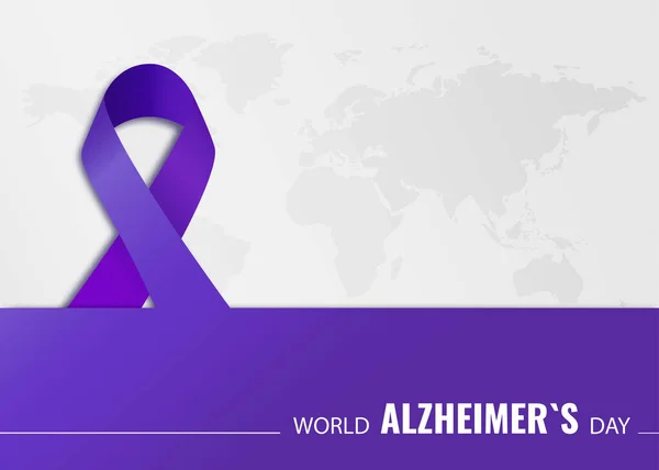 Ilustración Vectorial Del Día Mundial Del Alzheimer — Vector de stock