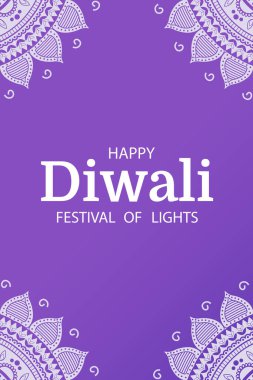 Bayram diwalisinin vektör illüstrasyonu. Deepavali. Işık Festivali.