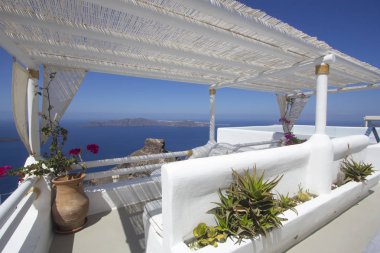 Teras bir çare Fira Santorini Yunanistan