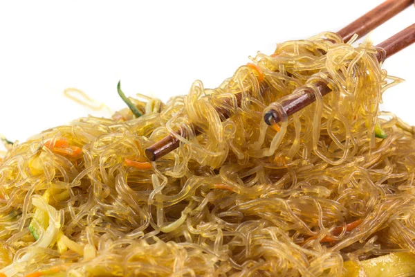 中国大豆面板与中国蔬菜和筷子 — 图库照片