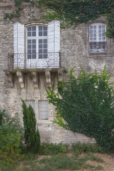 Die Historischen Häuser Von Arles Mit Kletternder Vegetation Der Camargue — Stockfoto