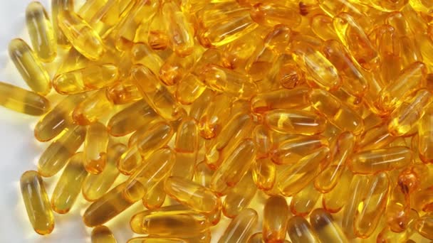 Cod Liver Oil Capsules — Stock Video