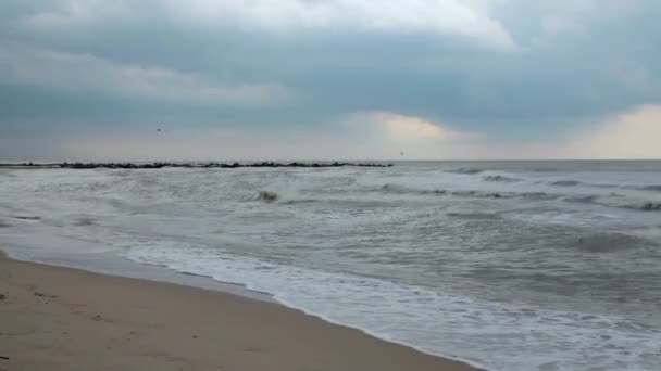 Ponura Pogoda Morzu Ponura Burza Morzu — Wideo stockowe