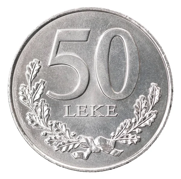 50阿尔巴尼亚 Lek 查出在白色背景 — 图库照片