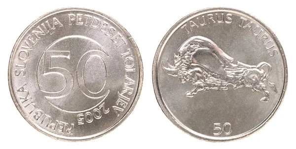 孤立的托拉尔硬币 - 斯洛文尼亚 — 图库照片