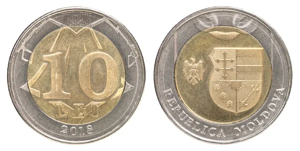 New Moldovan Lei Coin — Stock Photo, Image