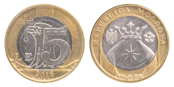 Nueva moneda moldava Lei — Foto de Stock